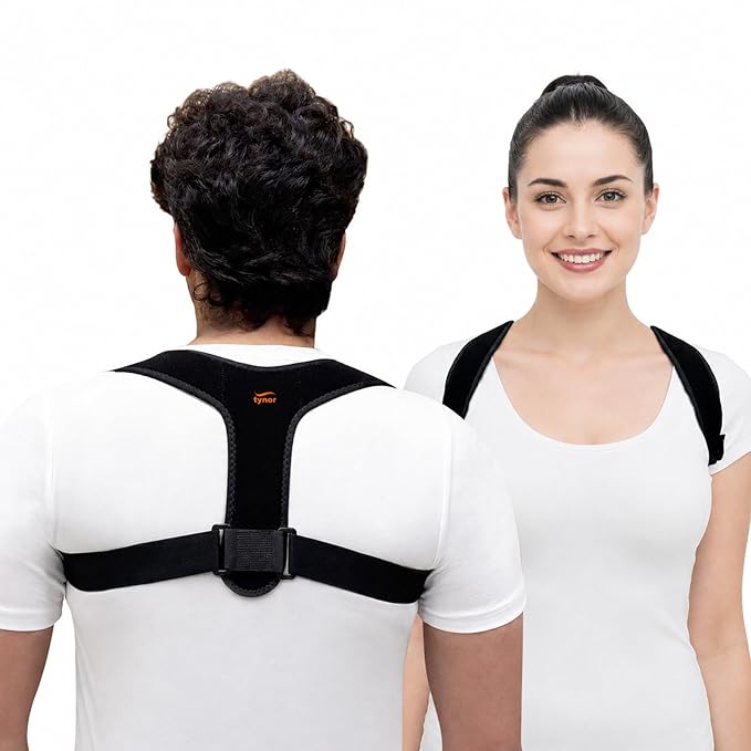 Tynor Posture Corrector Sleek Universal | Adjustable Upper Back & Shoulder Support for Posture Correction