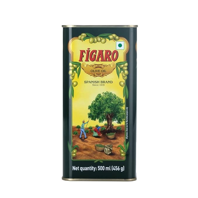 Figaro Multi-Purpose Pure Olive Oil 500 ML Tin | Jaitun Tel | Imported from Spain