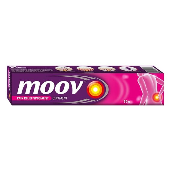 Moov Fast Pain Relief Cream 30g | 100% Ayurvedic Formula for Back & Joint Pain