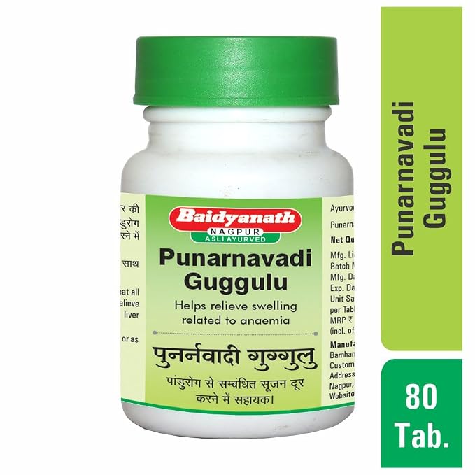 Baidyanath Asli Ayurved Punarnavadi Guggulu 80 Tablets | Ayurvedic Joint & Urinary Wellness Support