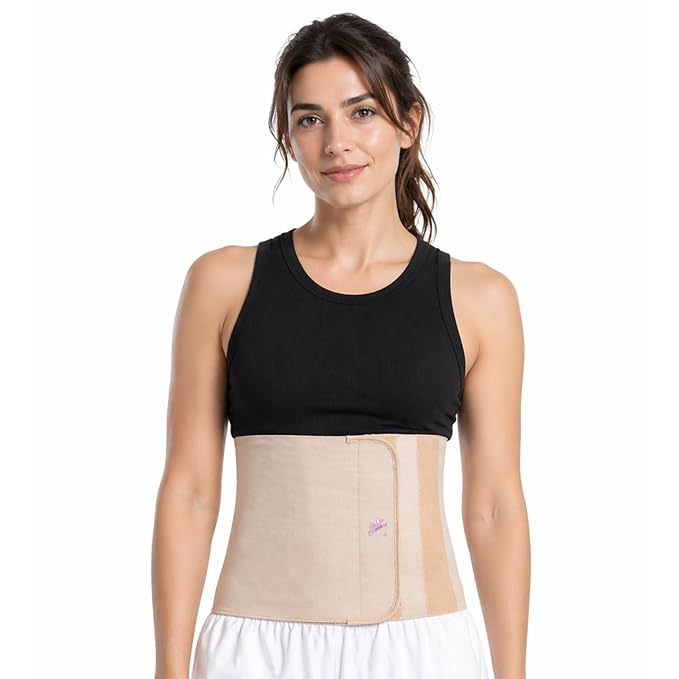 Flamingo Abdominal Binder 25 cm Size L | Orthopedic Post-Surgery & Post-Pregnancy Abdominal Support Belt with Compression for Waist & Stomach