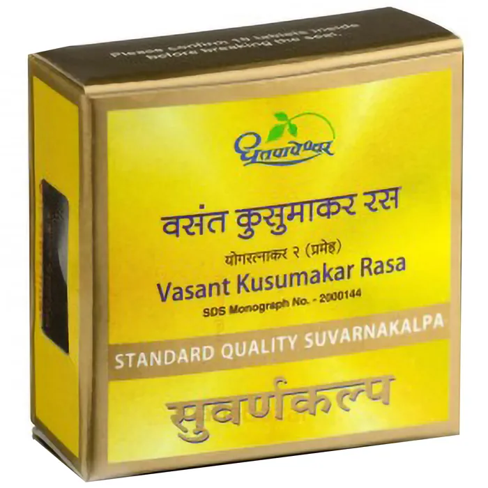 Dhootapapeshwar Vasant Kusumakar Rasa Standard 30 Tablets | Ayurvedic Rasashastra for Diabetic & Overall Wellness