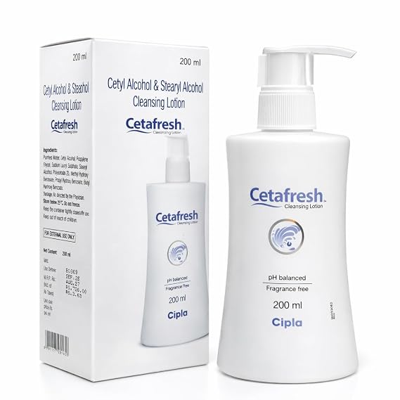 Cetafresh Cleansing Lotion 200 ML | pH Balanced & Fragrance Free | Cipla