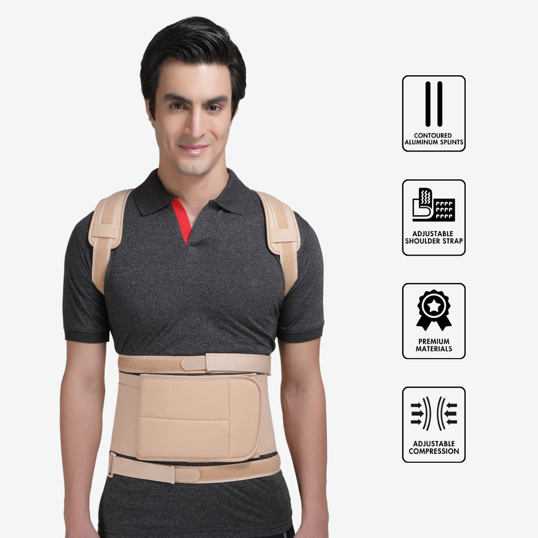 Flamingo Dorsolumbar Spinal Brace (Taylor Brace) Size L | Orthopedic Back & Spine Support for Posture Correction, Fracture Recovery & Back Pain Relief