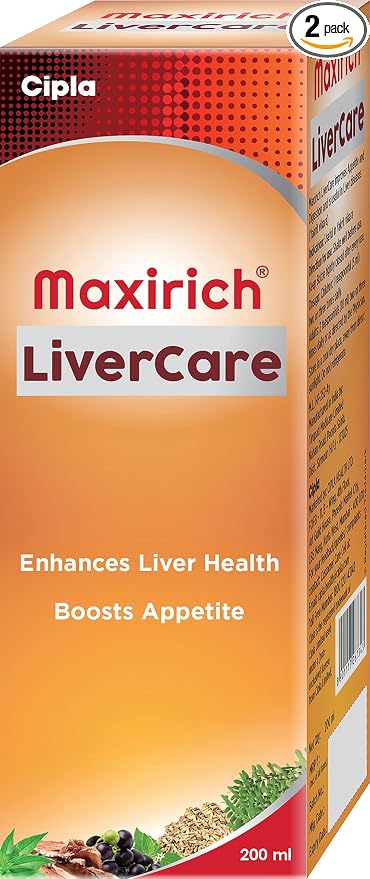 Cipla Maxirich Livercare Syrup 200 ML | Liver Health & Nutritional Support