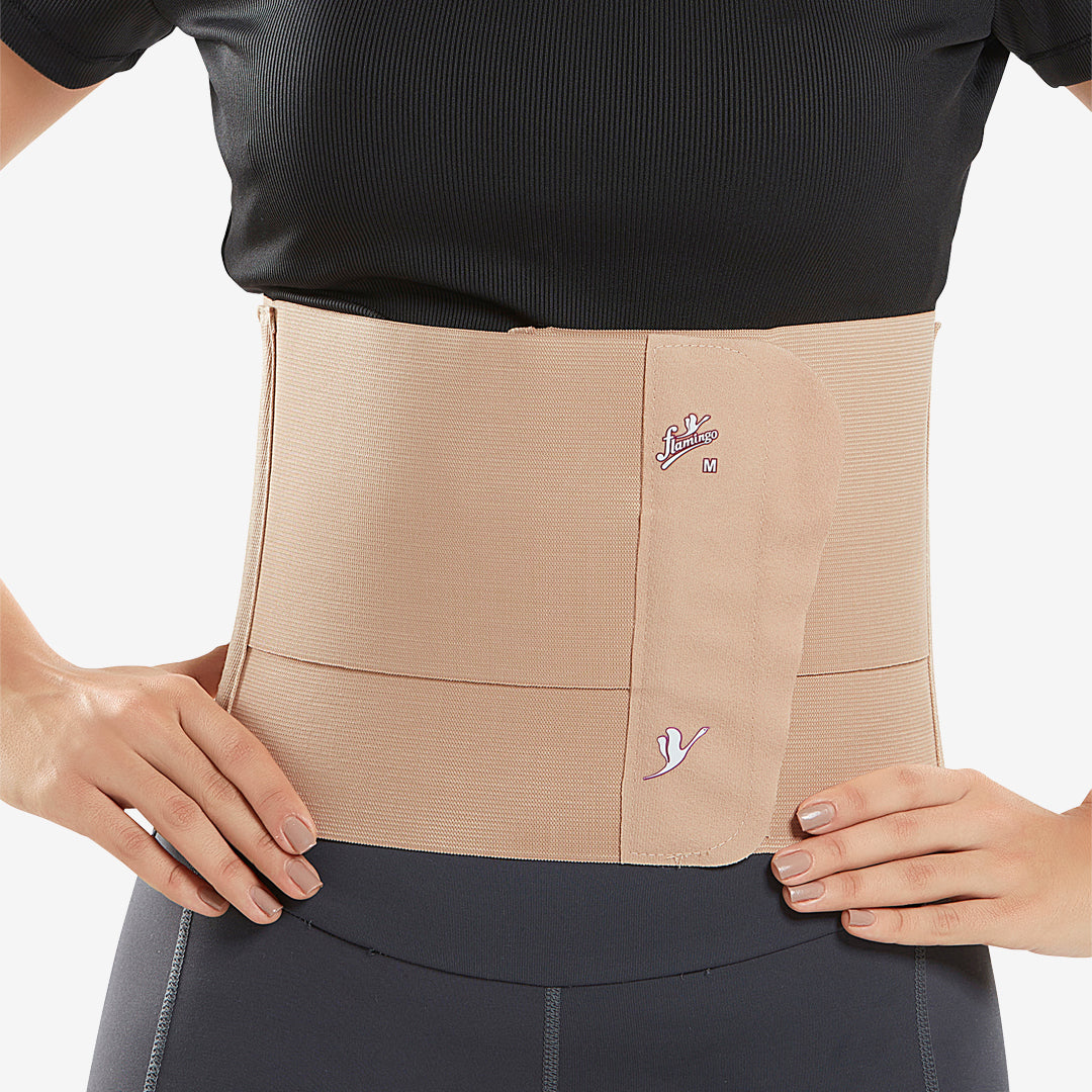 Flamingo Abdominal Belt 20 cm Width Size XXL | Orthopedic Abdominal Support Belt for Post-Surgery Recovery, Hernia Support & Waist Compression