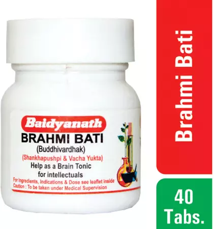 Baidyanath Brahmani Vati 40 Tablets | Ayurvedic Herbal Support for Mental Wellness