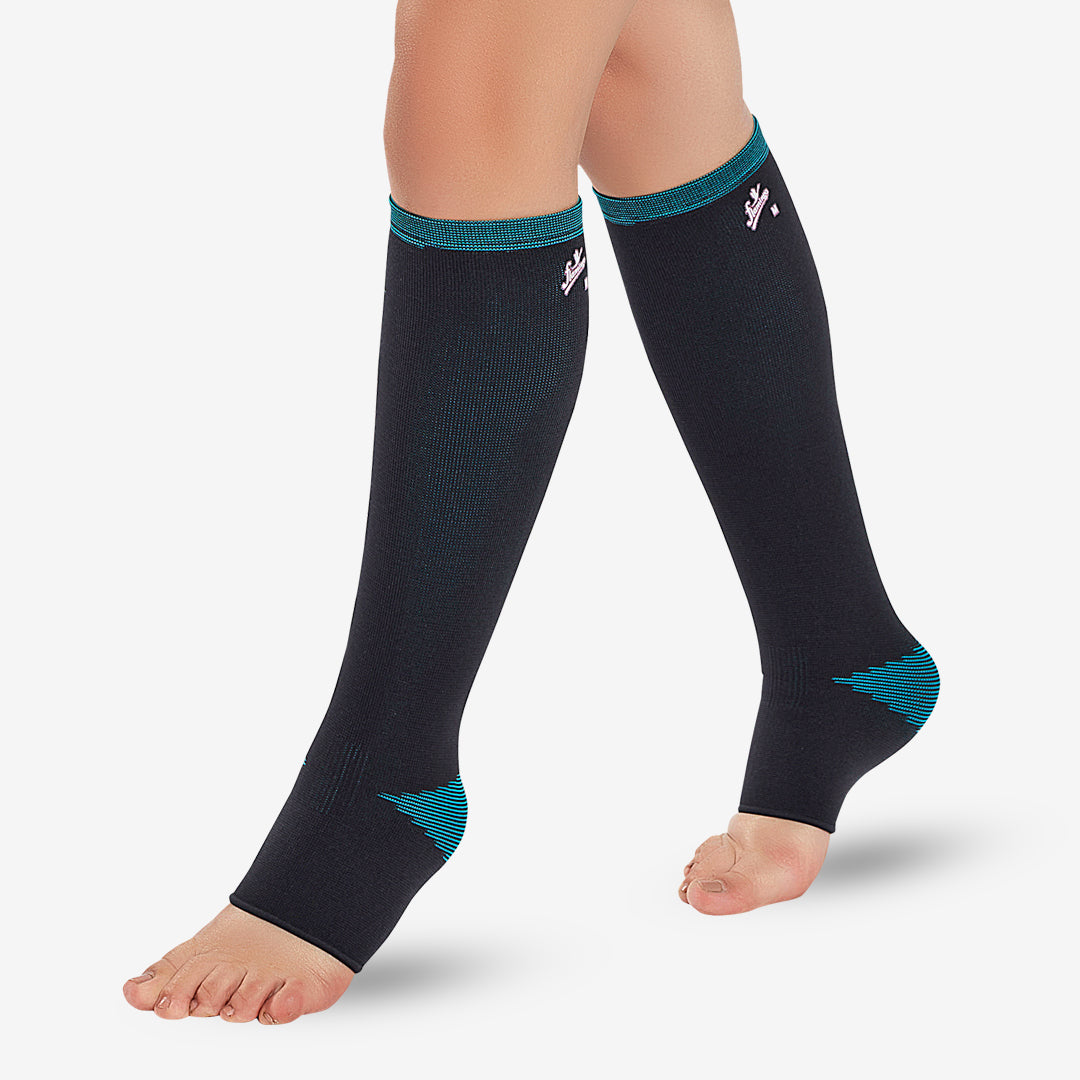 Flamingo Premium Below Knee Compression Stockings Size L | Medical Graduated Compression Stockings for Varicose Veins, Leg Swelling & Improved Blood Circulation | Beige
