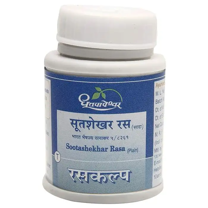 Dhootapapeshwar Sootashekhar Rasa Plain 100 Tablets | Ayurvedic Digestive & Mind Wellness
