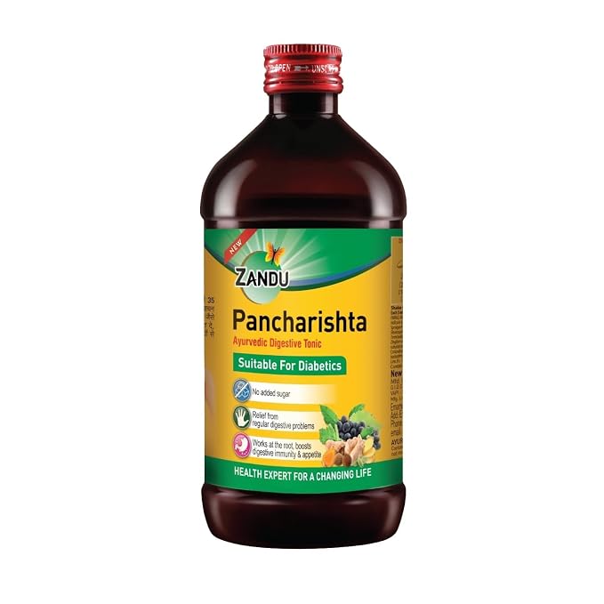 Zandu Pancharishta Ayurvedic Digestive Tonic – Suitable for Diabetics 650 ml