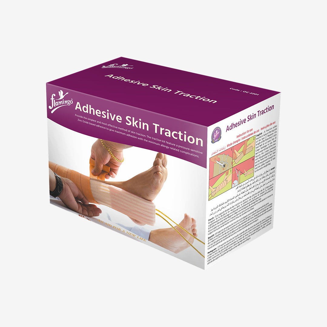 Flamingo Adhesive Skin Traction | Orthopaedic Skin Traction Kit for Fracture Immobilization, Pain Relief & Limb Support | Non-Invasive Traction Aid