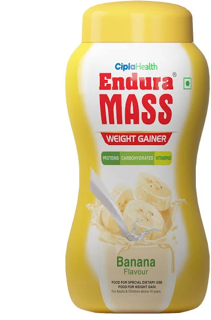 Endura Mass Weight Gainer Powder 1 KG | Banana Flavour | Weight Gain & Post-Workout Nutrition