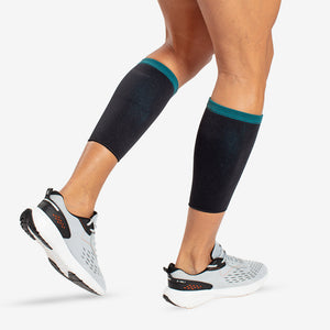 Flamingo Premium Calf Support Size S | Premium Compression Calf Sleeve for Muscle Strain, Shin Splints, Running, Sports & Pain Relief | Black