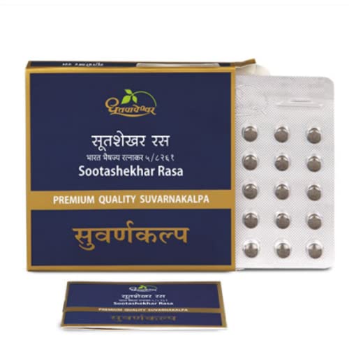 Dhootapapeshwar Sootashekhar Rasa Premium (Gold) 10 Tablets | Ayurvedic Rasashastra (Prescription Use)
