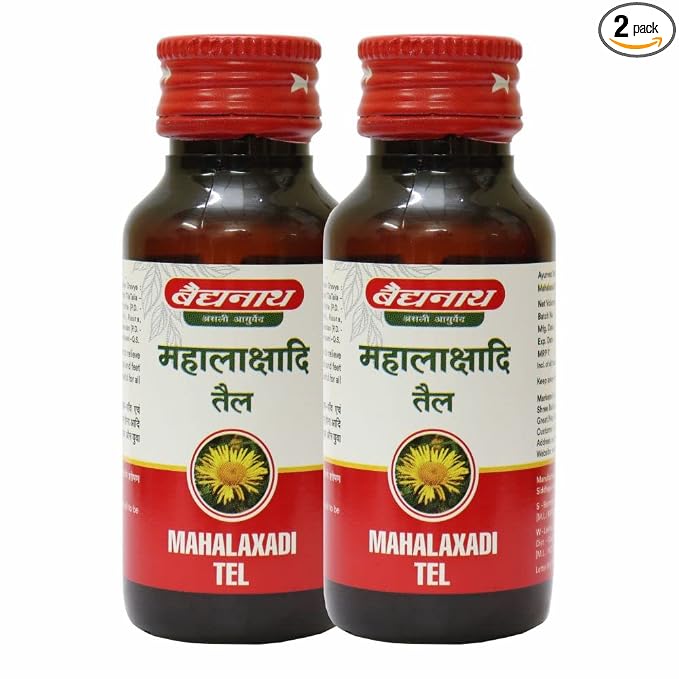 Baidyanath Asli Ayurved Mahalaxadi Tel 50 ml | Ayurvedic Joint, Muscle & Vata Massage Oil – Pack of 2