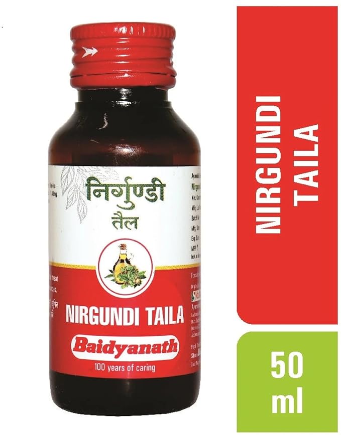 Baidyanath Asli Ayurved Nirgundi Taila 50 ml | Ayurvedic Massage Oil for Joint & Muscle Wellness