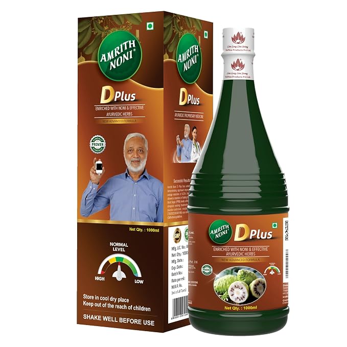 Amrith Noni D Plus | 1000 ml | Ayurvedic Blood Sugar Wellness Tonic