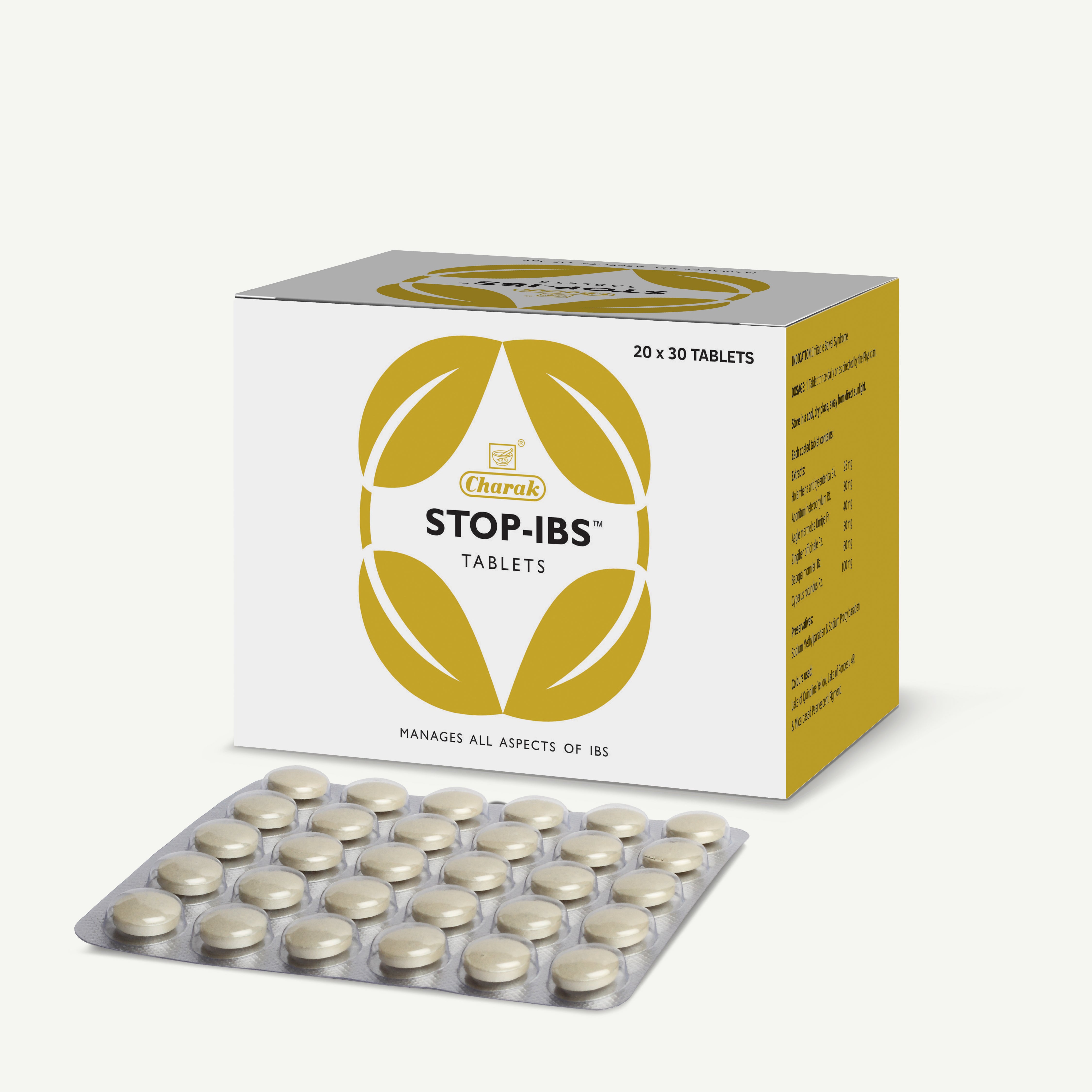 Charak Stop-IBS Tablet 30s | Ayurvedic Digestive Comfort & Bowel Support