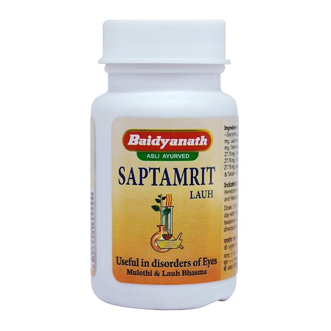 Baidyanath Jhansi Saptamrit Lauh Pack of 2 Tablets | Ayurvedic Eye & General Wellness Support