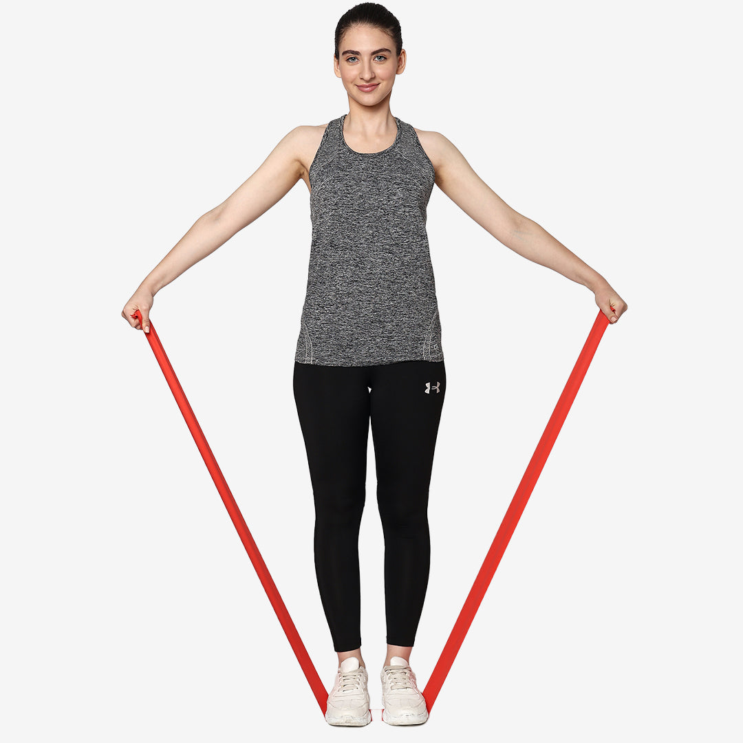Flamingo Premium Exercise Band – Medium | Red Resistance Band for Exercise & Physiotherapy