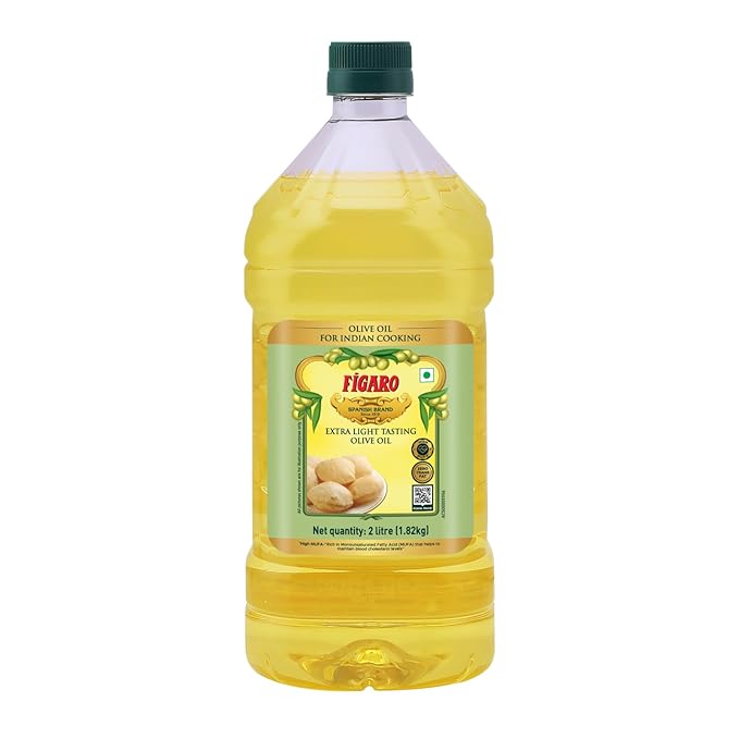 Figaro Extra Light Tasting Olive Oil 2 Litre | Ideal for Indian Cooking & Deep Frying