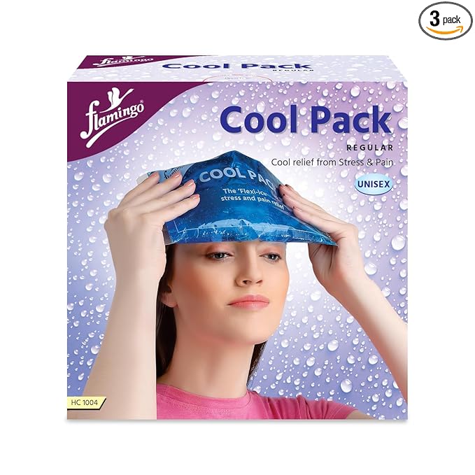Flamingo Reusable Cool Pack Regular | Cold Gel Pack for Injury Recovery, Swelling, Sprains, Strains, Knee, Shoulder & Back Pain Relief | Reusable Ice Pack