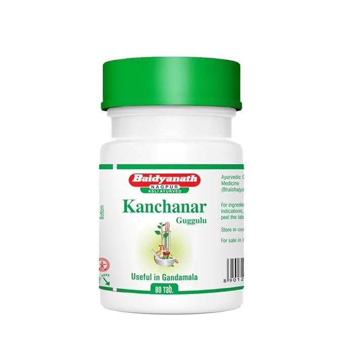 Baidyanath Kanchanar Guggulu 80 Tablets | Ayurvedic Thyroid & Metabolic Wellness Support