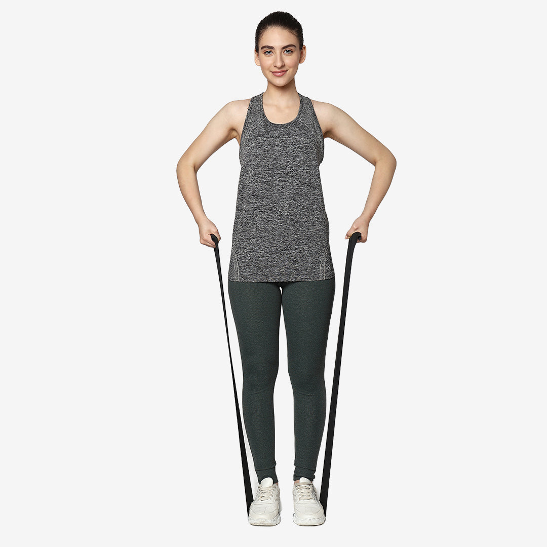 Flamingo Premium Exercise Band – Super Heavy | Black Resistance Band for Exercise & Physiotherapy