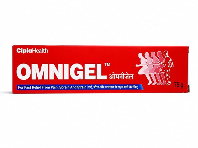 Cipla Omnigel Pain Relief Gel 75 GM | Relief from Muscle & Joint Pain, Sprains & Strains