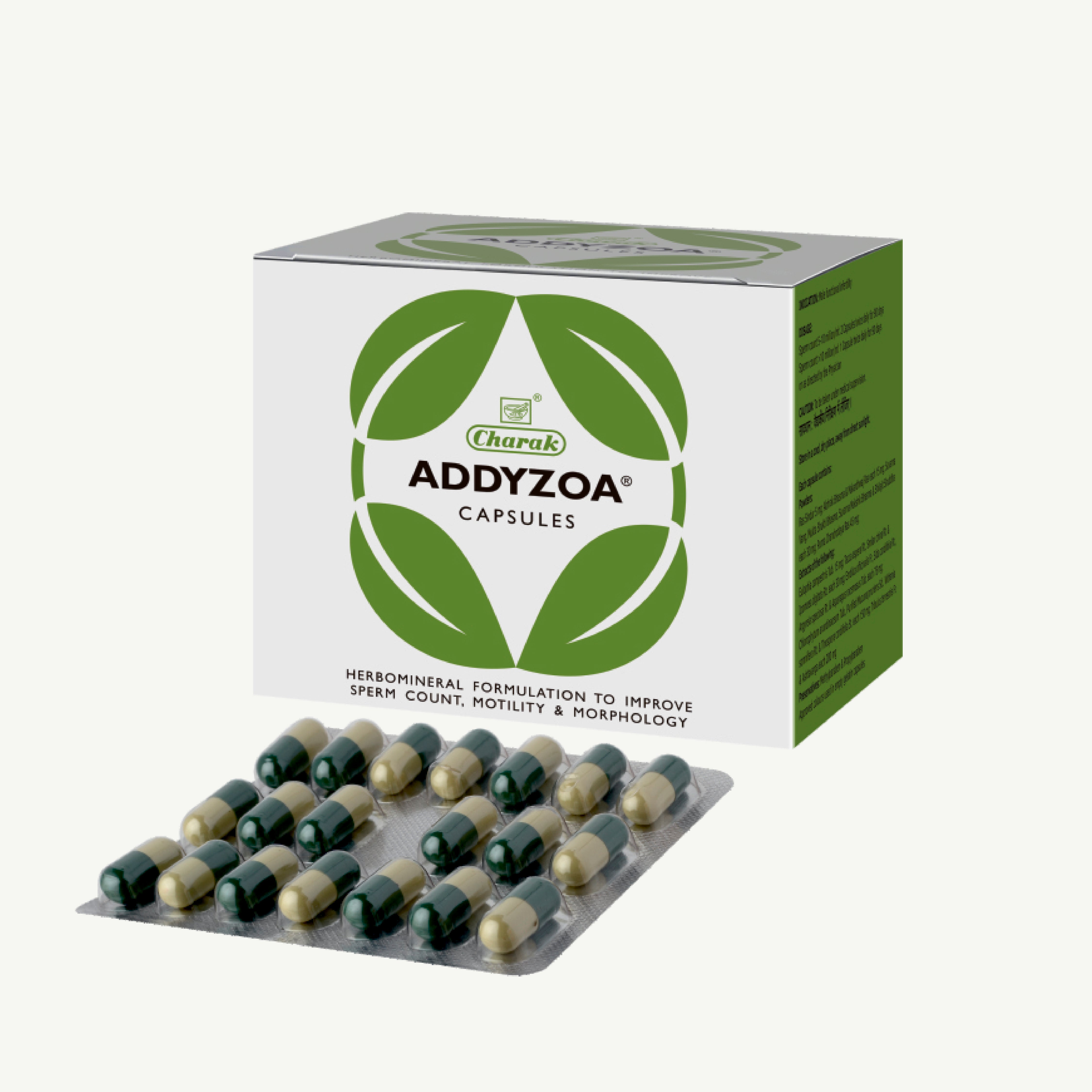 Charak Addyzoa Capsule 20s | Ayurvedic Support for Male Reproductive Health