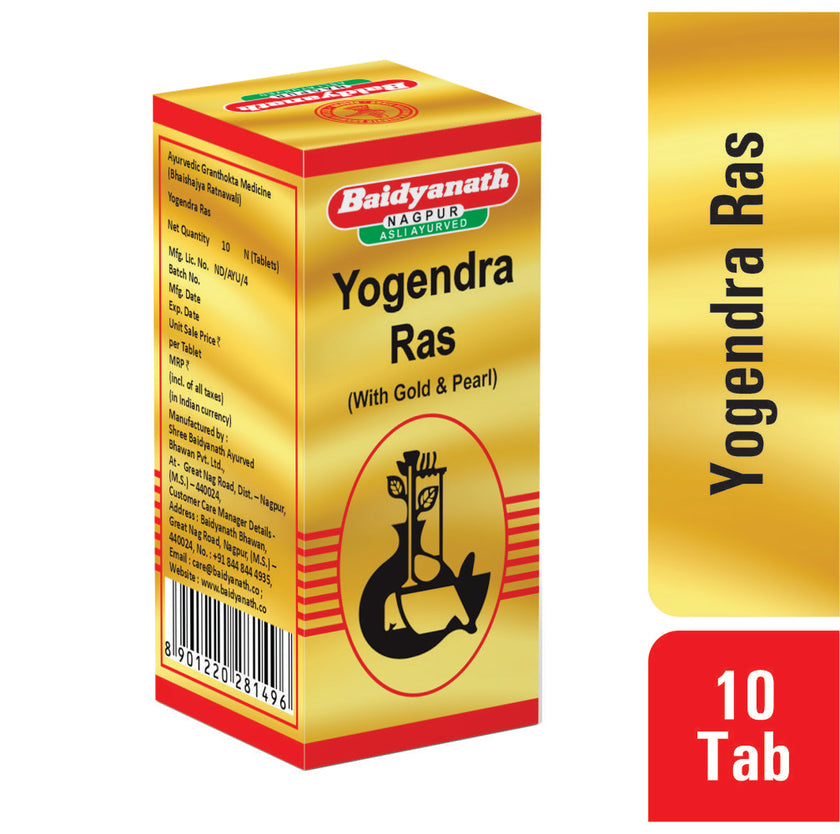 Baidyanath Yogendra Ras 10 Tablets | Classical Ayurvedic Rasashastra Formulation