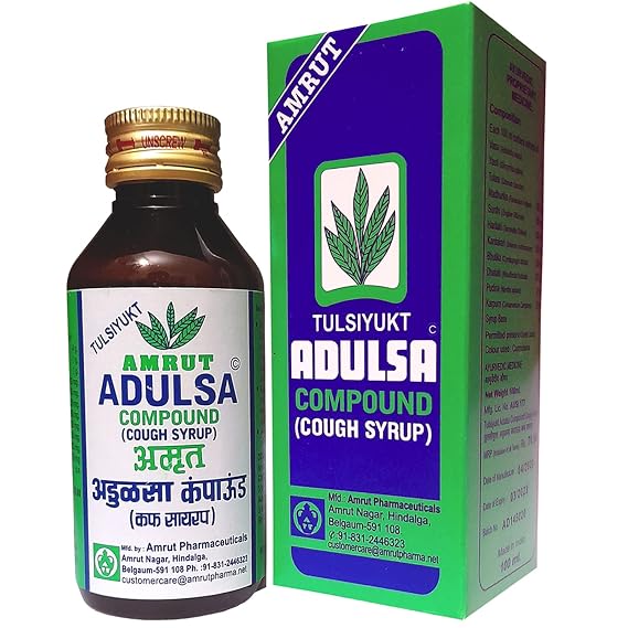 Amrut Adulsa Compound (Tulsiyukt) 100ml | Ayurvedic Cough & Respiratory Support