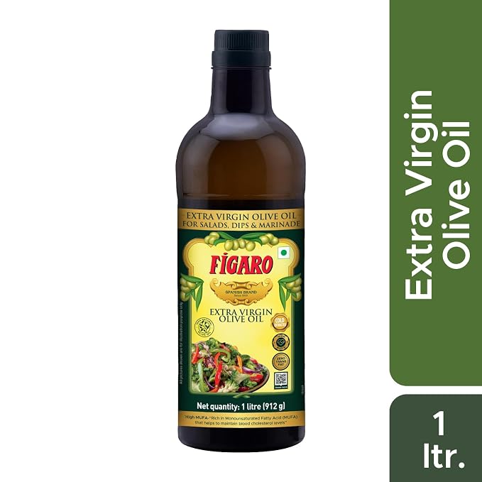 Figaro Extra Virgin Olive Oil 1 Litre | 100% Natural Cold Extracted Olive Oil