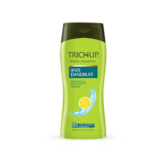 Trichup Anti-Dandruff Herbal Shampoo 200 ML | With Neem, Rosemary & Tea Tree Oil | Dandruff & Scalp Care